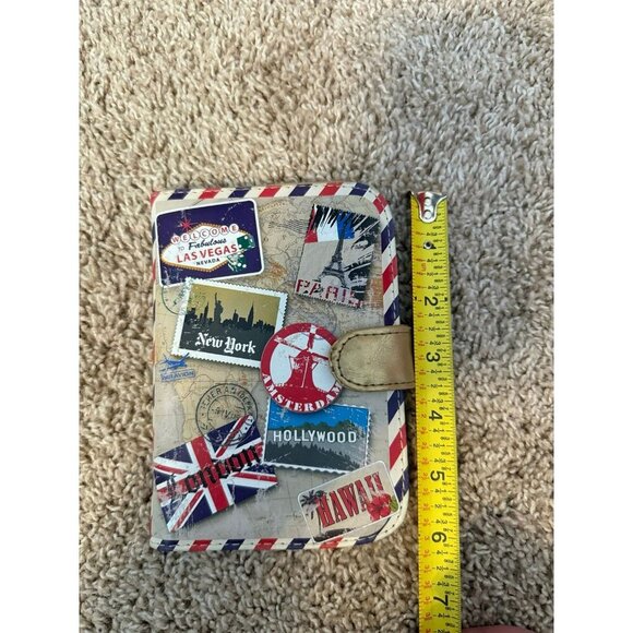 Passport Holder Wallet with Vegas, Paris, New York, Hollywood, Other Map Design - Picture 5 of 6